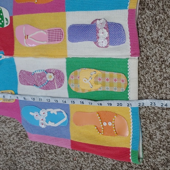 VTG Susan Bristol Sweater Vest 2000 Flip Flops Women's Size Medium - Picture 5 of 6